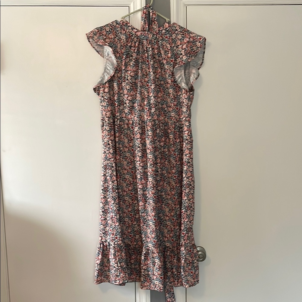 Floral Highneck Sleeveless Dress